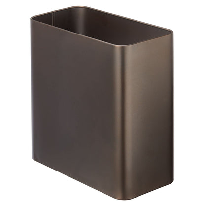 mDesign Slim Stainless Steel Wastebasket (2.6 Gal) | TRUE Shift Plastic‑Free Trash Bin