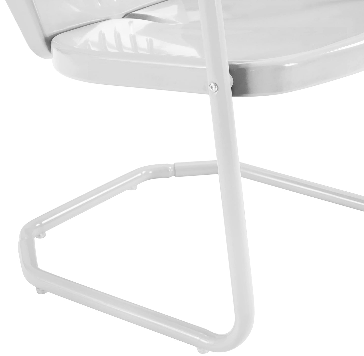 Crosley Griffith 3-Piece Retro Metal Bistro Set (Bright Red/White)