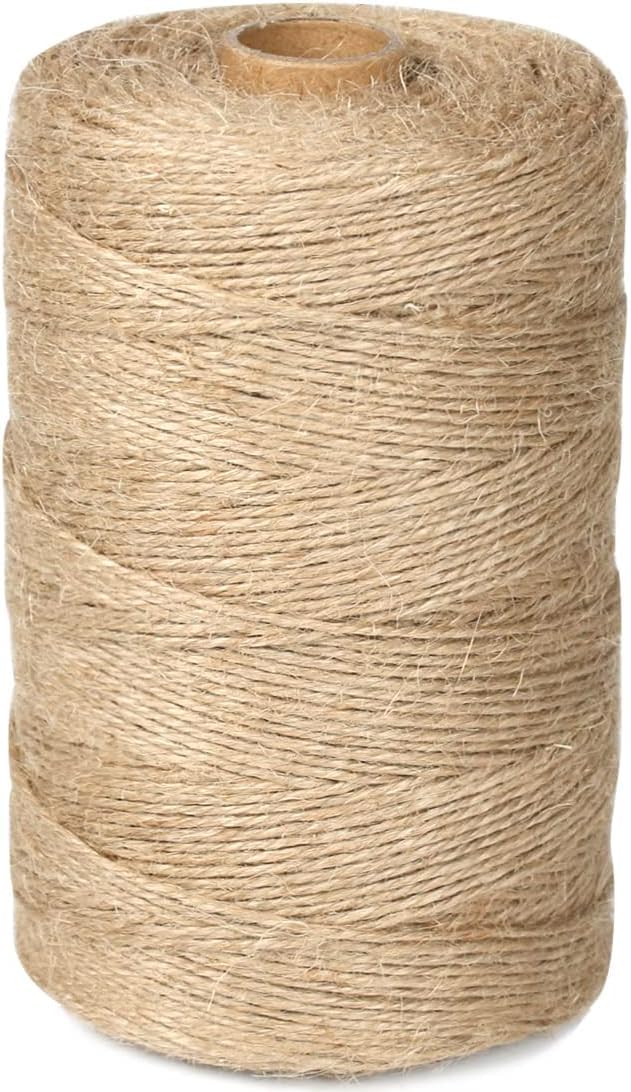 100% Natural Jute Twine: 1100 Feet of Biodegradable Cord for Zero-Waste Crafting and Gardening