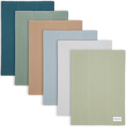 Comfy Cubs 6-Layer 100% Cotton Ultra Absorbent Burp Cloths (6-Pack)