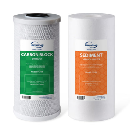 Compact Whole-House PFAS & Lead Water Filter, 2-Stage – iSpring WGB21B-PFKS