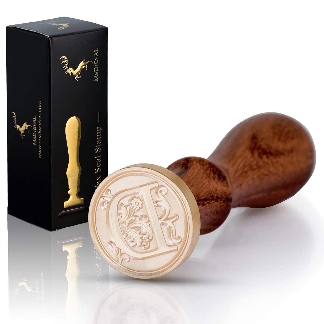 Traditional Wax Seal Stamp: Brass Head & Wooden Handle for Elegant, Zero-Waste Correspondence