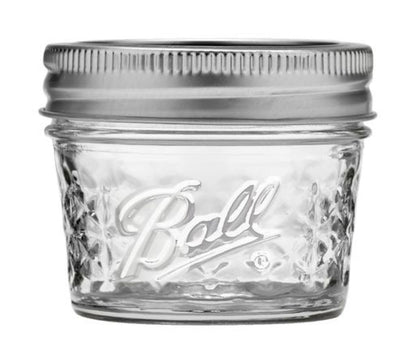Quilted Glass Jelly Jars, 8 oz, BPA-Free, 12-Count - Ball