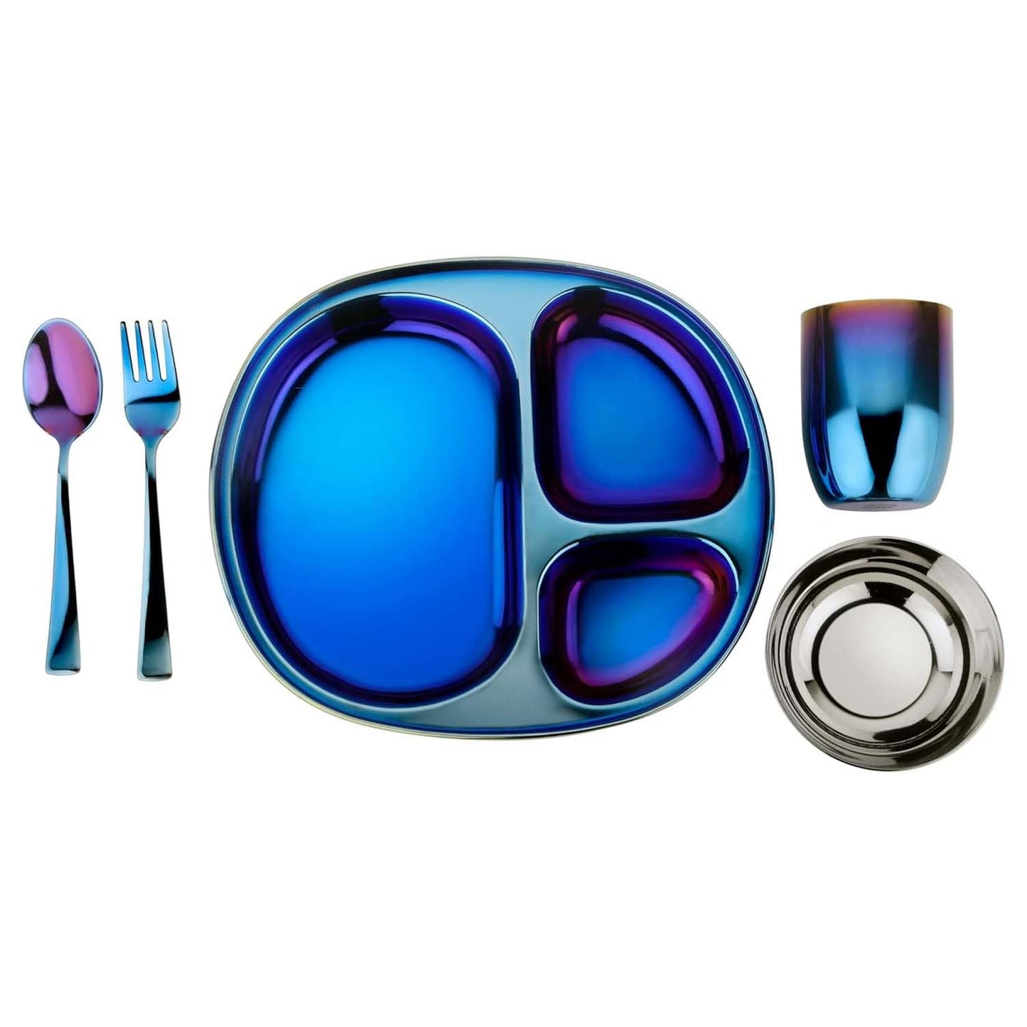 Ahimsa Balanced Bites Pediatrician-Designed Stainless Steel Divided Plate