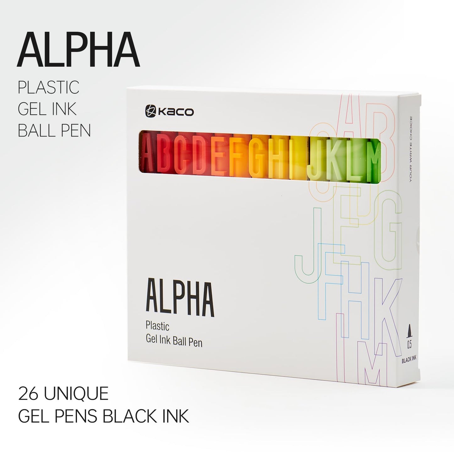 Kaco 26-Piece Quick-Dry Fine Point Gel Pen Set
