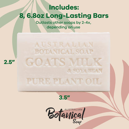 Australian Botanical Goat Milk Soap: Triple Milled with Organic Shea Butter