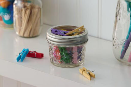 Quilted Glass Jelly Jars, 8 oz, BPA-Free, 12-Count - Ball