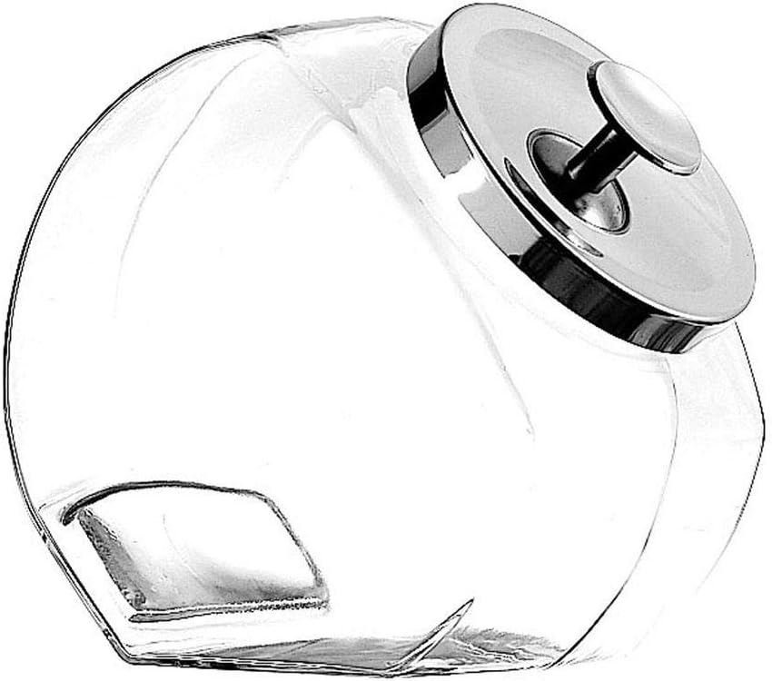 Anchor Hocking Glass Penny Candy Jar with Chrome Cover (1/2 Gallon)