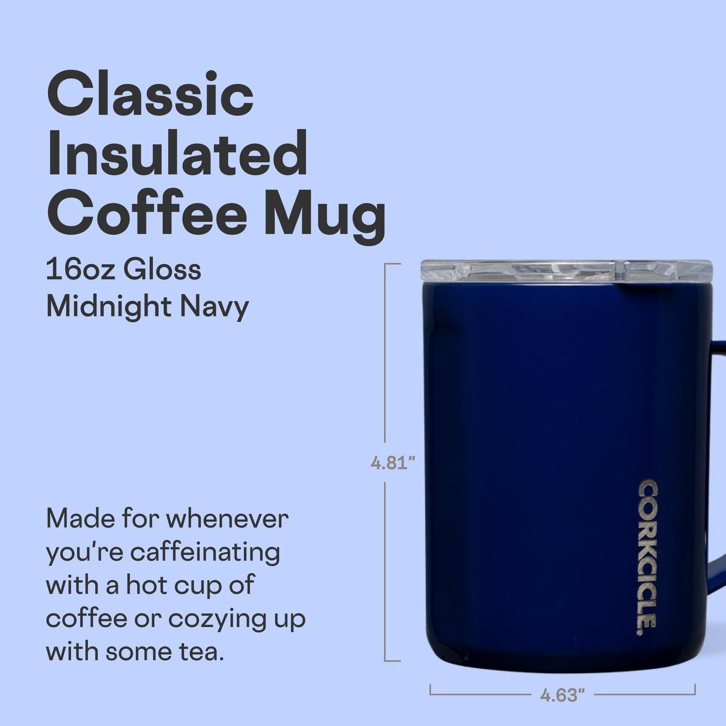 Corkcicle Classic 16 oz Triple-Insulated Stainless Steel Mug