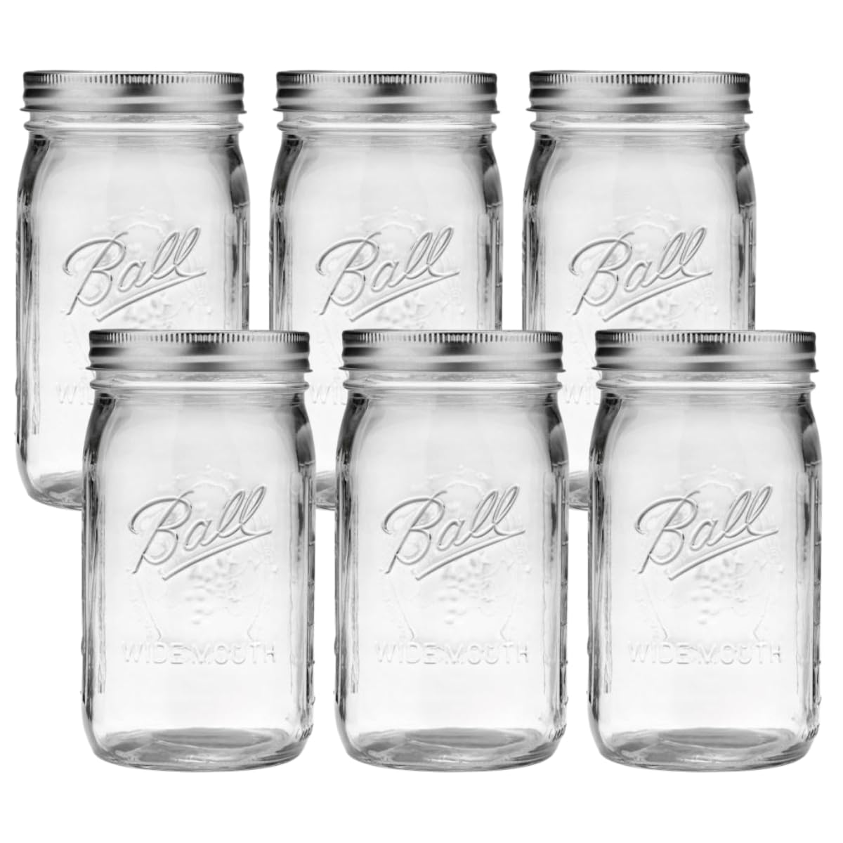 Ball Wide Mouth Pint 16-Ounce Glass Mason Jar with Lids (12-Count)