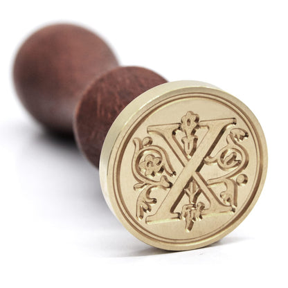 Traditional Wax Seal Stamp: Brass Head & Wooden Handle for Elegant, Zero-Waste Correspondence
