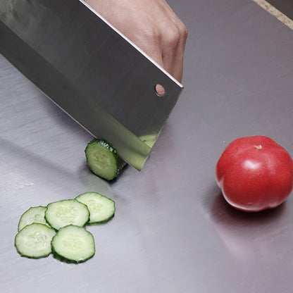 BILLAMB Stainless Steel Cutting Board: Large 15.7" x 11.8" Permanent Prep Surface.