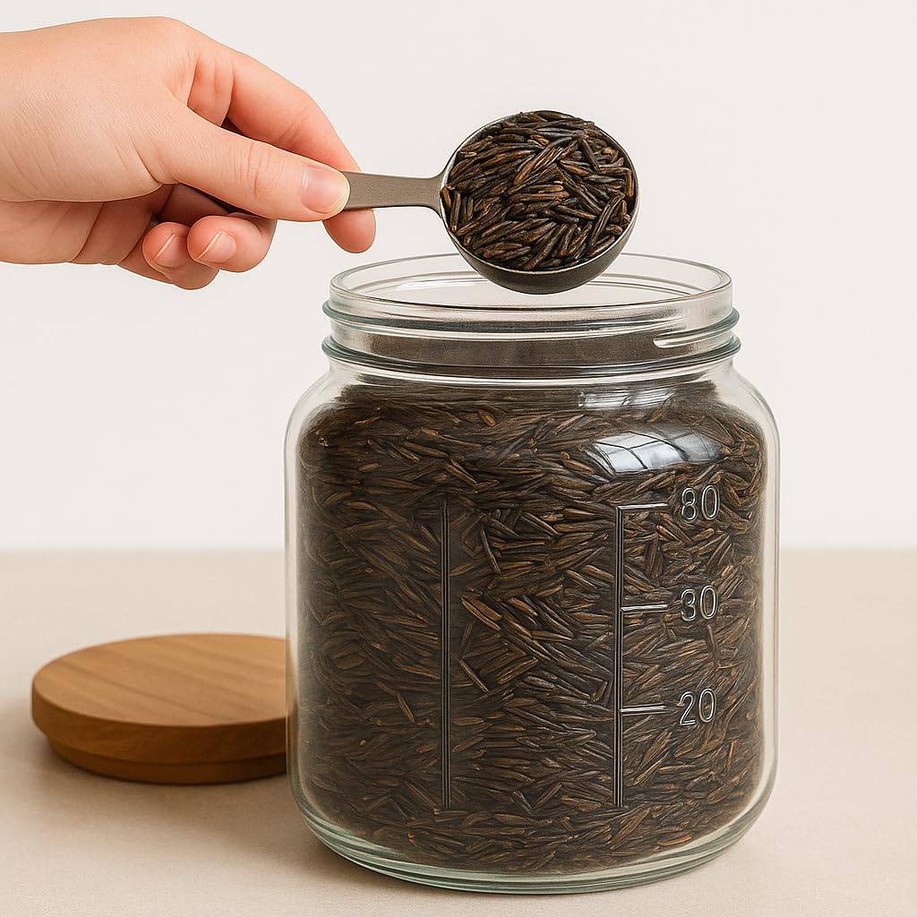 Kitchentoolz 1 Gallon Glass Mason Jar with Acacia Wood Lid