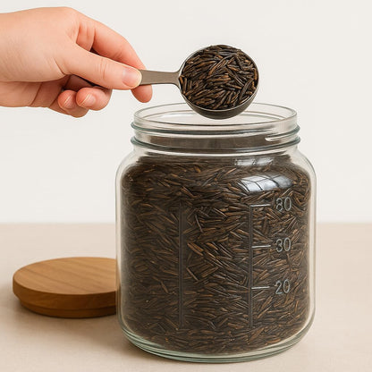 Kitchentoolz 1 Gallon Glass Mason Jar with Acacia Wood Lid