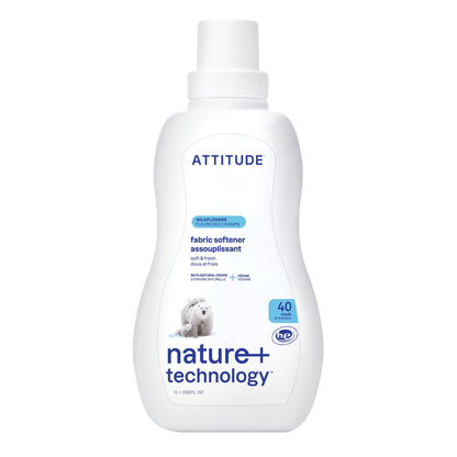 ATTITUDE Liquid Fabric Softener: Plant-Based, Vegan & Unscented