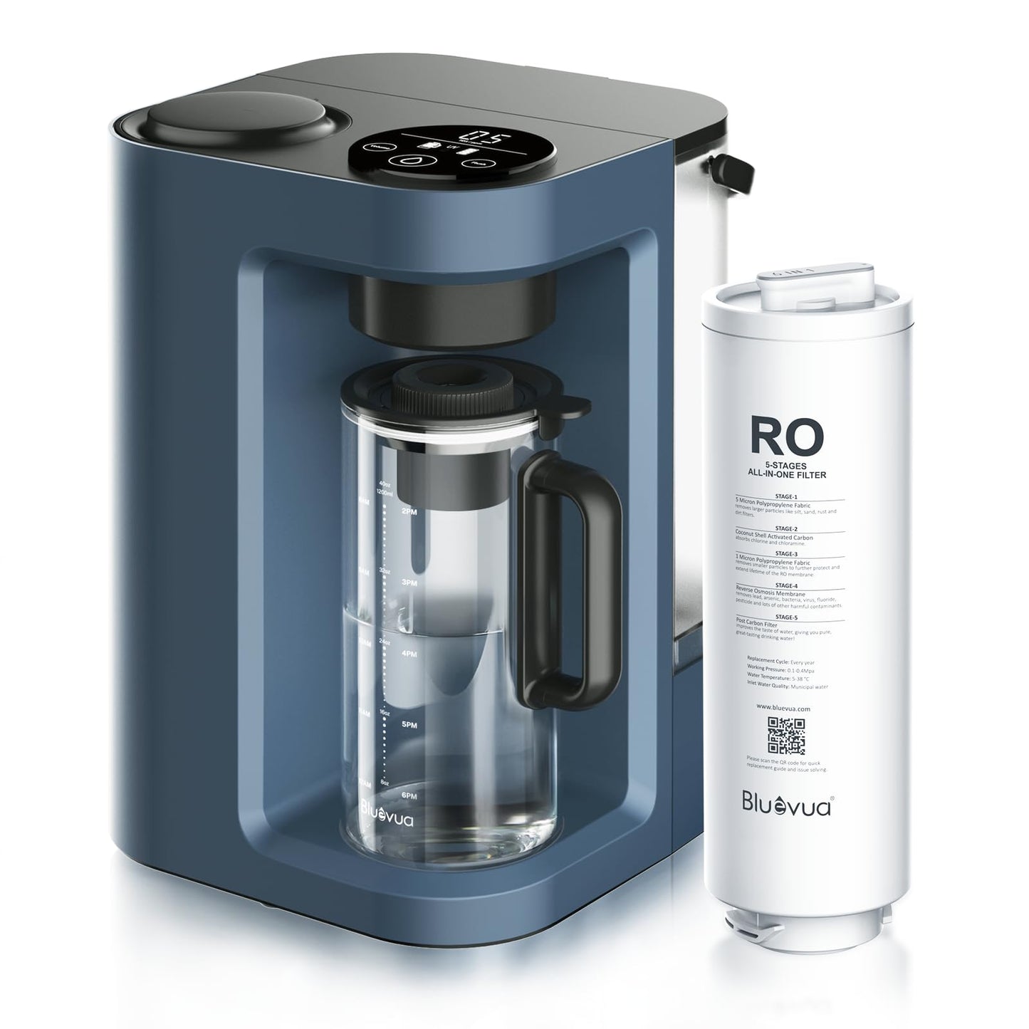 WQA Certified: Eliminate 99.9% of PFAS and Toxins with Bluevua's Efficient 3:1 RO System