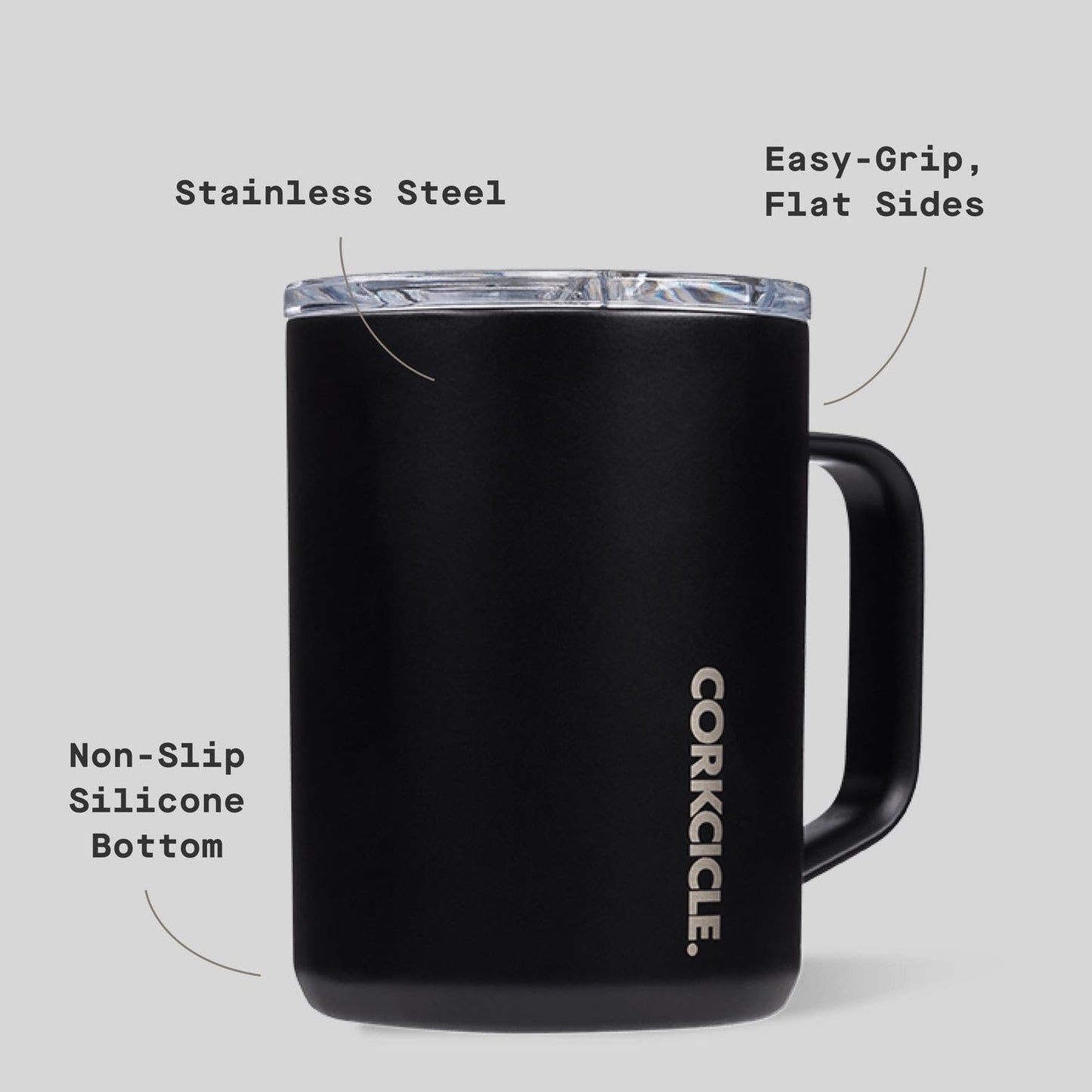 Corkcicle Classic 16 oz Triple-Insulated Stainless Steel Mug