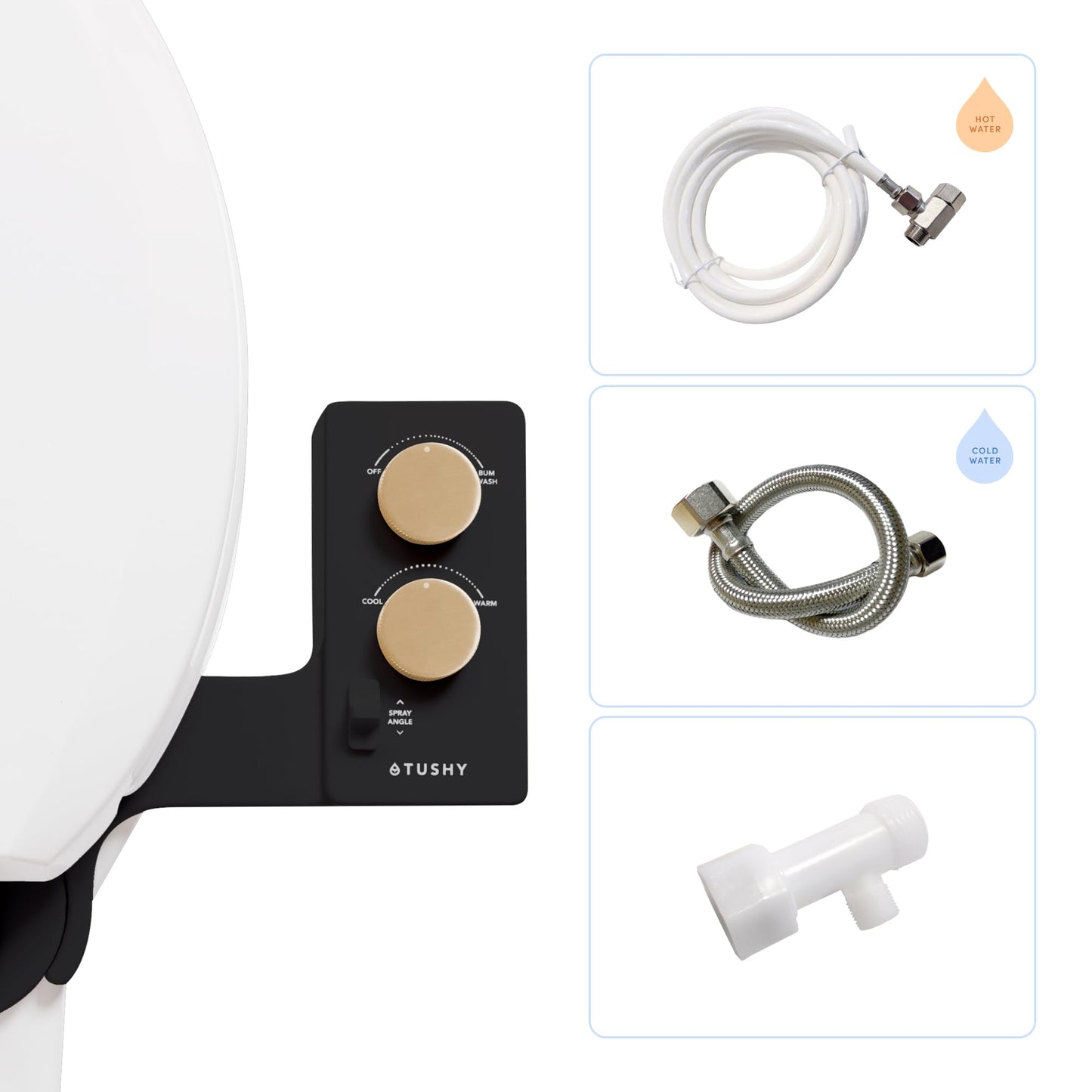 TUSHY 3.0 Spa Bidet Attachment: Cool to Warm Water Cleaning