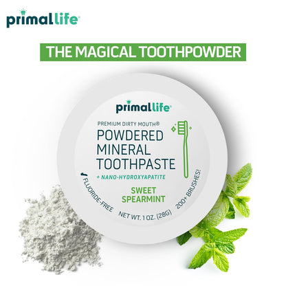 Primal Life Organics Dirty Mouth Toothpowder: Sweet Bubblegum 0.25 oz