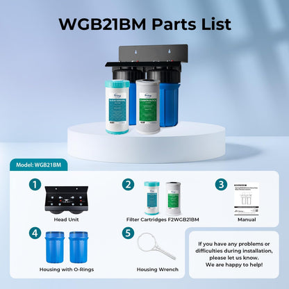 Compact Whole-House PFAS & Lead Water Filter, 2-Stage – iSpring WGB21B-PFKS