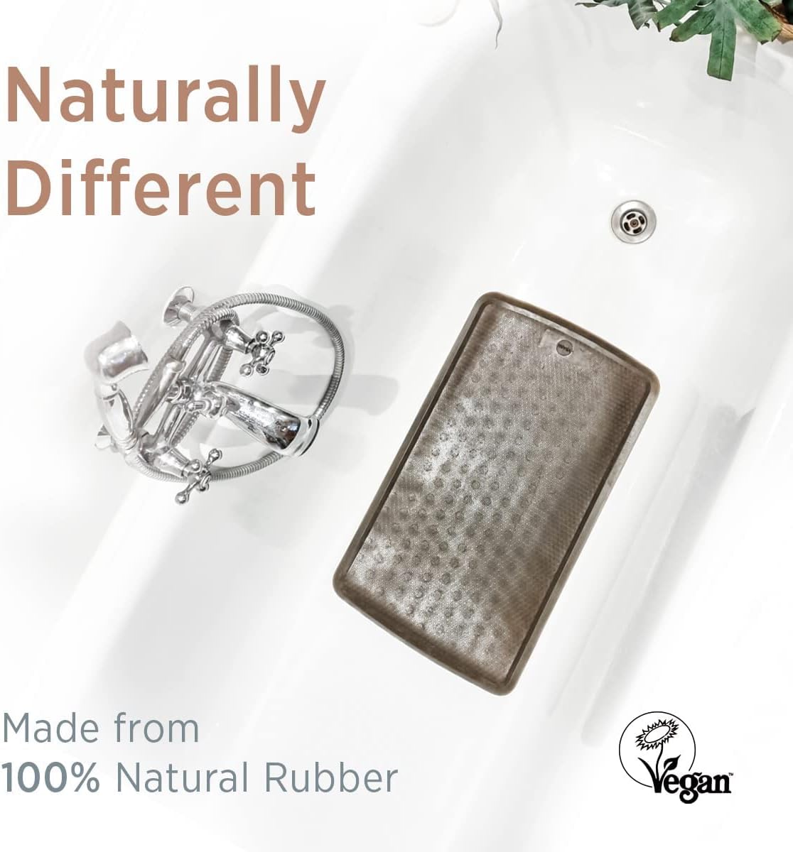 HEVEA Natural Rubber Wave Bath Mat: Plastic-Free & Biodegradable