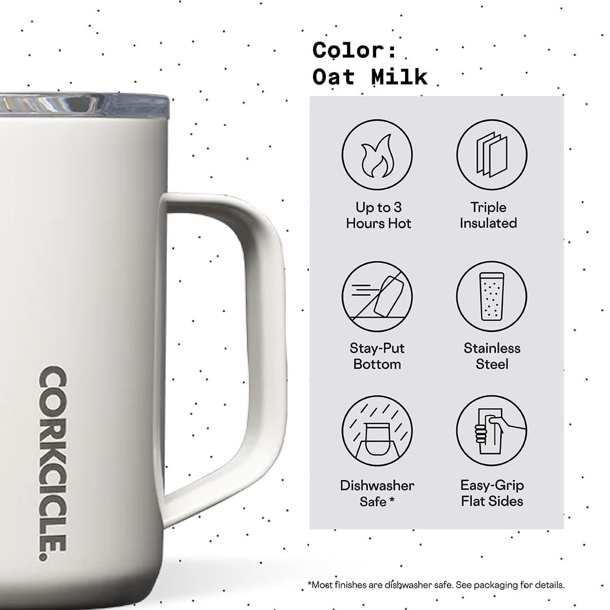 Corkcicle Classic 16 oz Triple-Insulated Stainless Steel Mug