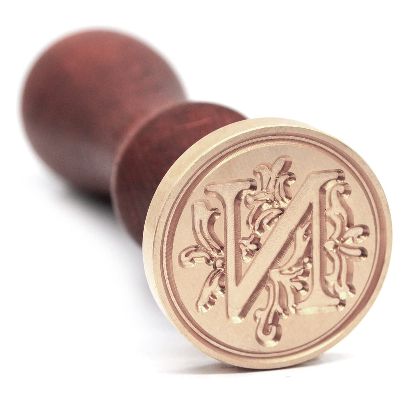 Traditional Wax Seal Stamp: Brass Head & Wooden Handle for Elegant, Zero-Waste Correspondence