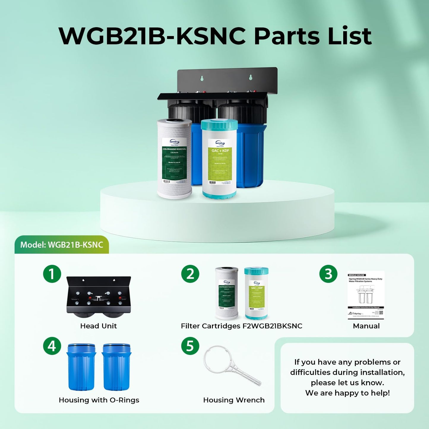 Compact Whole-House PFAS & Lead Water Filter, 2-Stage – iSpring WGB21B-PFKS