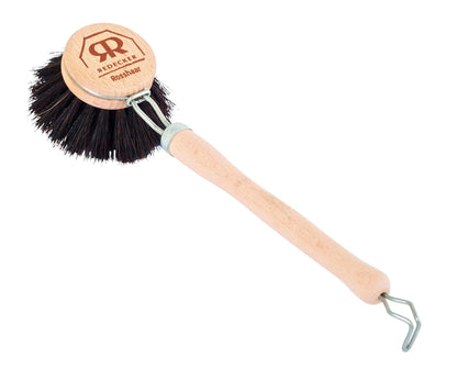 Redecker Tampico Fiber Dish Brush: Oiled Beechwood Handle (Set of 2)