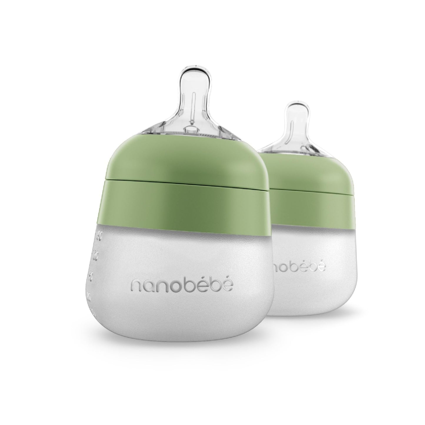 Nanobebe Flexy 9oz Silicone Baby Bottles with Anti-Colic Venting (3-Pack)