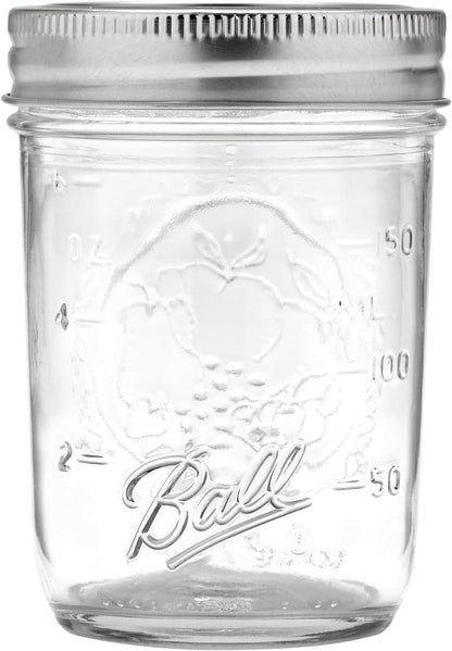 Ball Wide Mouth Pint 16-Ounce Glass Mason Jar with Lids (12-Count)
