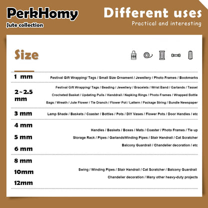 100% Natural Jute Twine: 1100 Feet of Biodegradable Cord for Zero-Waste Crafting and Gardening