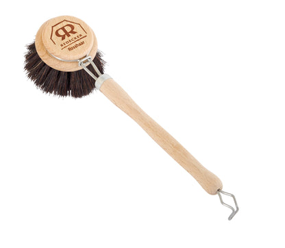 Redecker Tampico Fiber Dish Brush: Oiled Beechwood Handle (Set of 2)