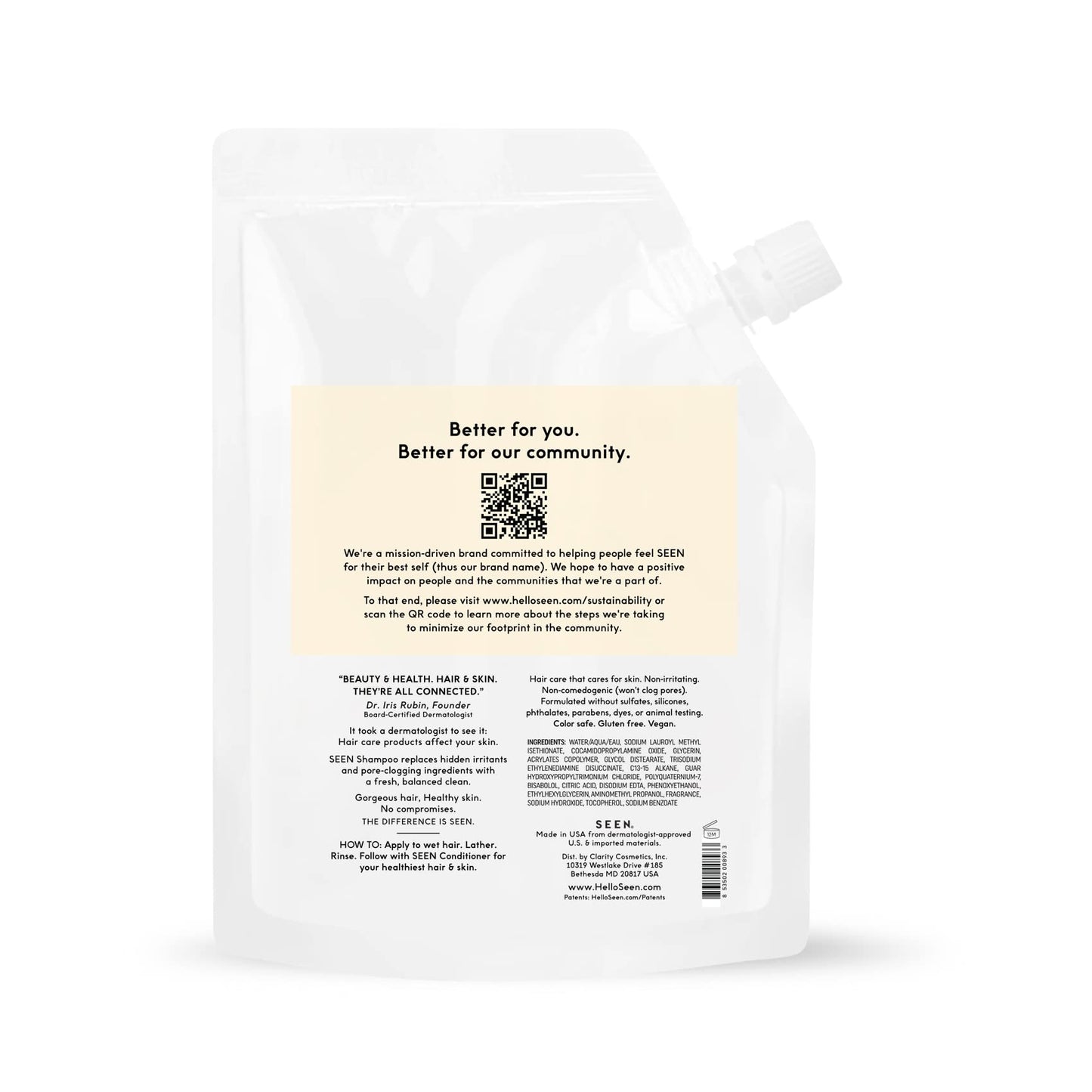 Fragrance-Free Sulfate-Free Daily Shampoo, Dermatologist-Developed – SEEN