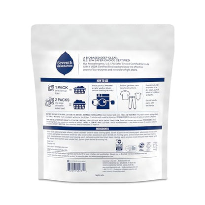 Seventh Generation Free & Clear Sensitive Skin Laundry Detergent Packs