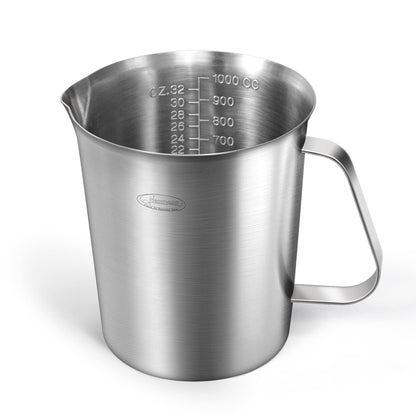 Newness Stainless Steel Measuring Cup with Triple Measurement Scales