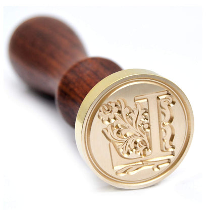 Traditional Wax Seal Stamp: Brass Head & Wooden Handle for Elegant, Zero-Waste Correspondence