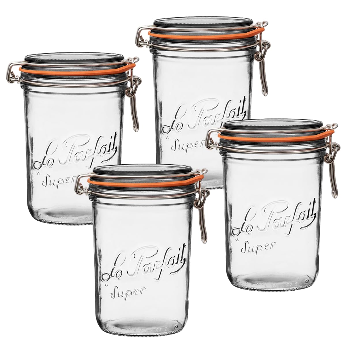 Le Parfait Super Terrine Jar - 4oz (Pack of 4) French Glass