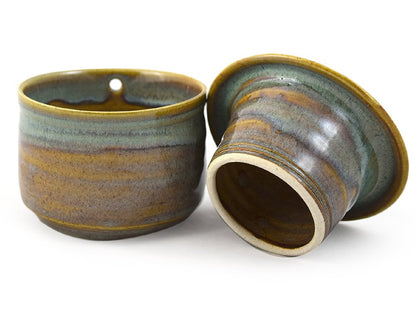 American Stoneware French Butter Keeper Crock – Handmade Ceramic Pantry Crock