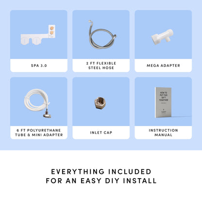 TUSHY 3.0 Spa Bidet Attachment: Cool to Warm Water Cleaning