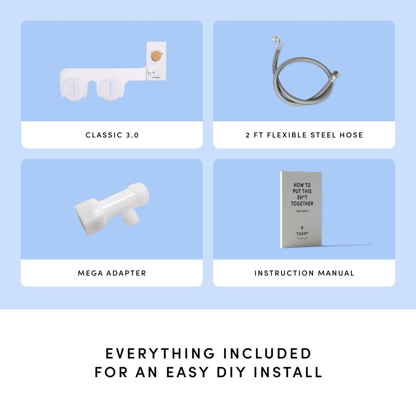 TUSHY 3.0 Spa Bidet Attachment: Cool to Warm Water Cleaning