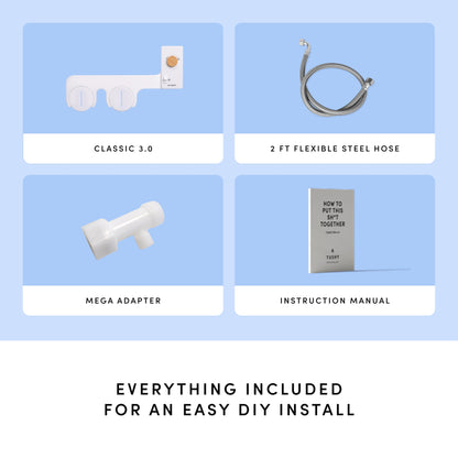 TUSHY 3.0 Spa Bidet Attachment: Cool to Warm Water Cleaning