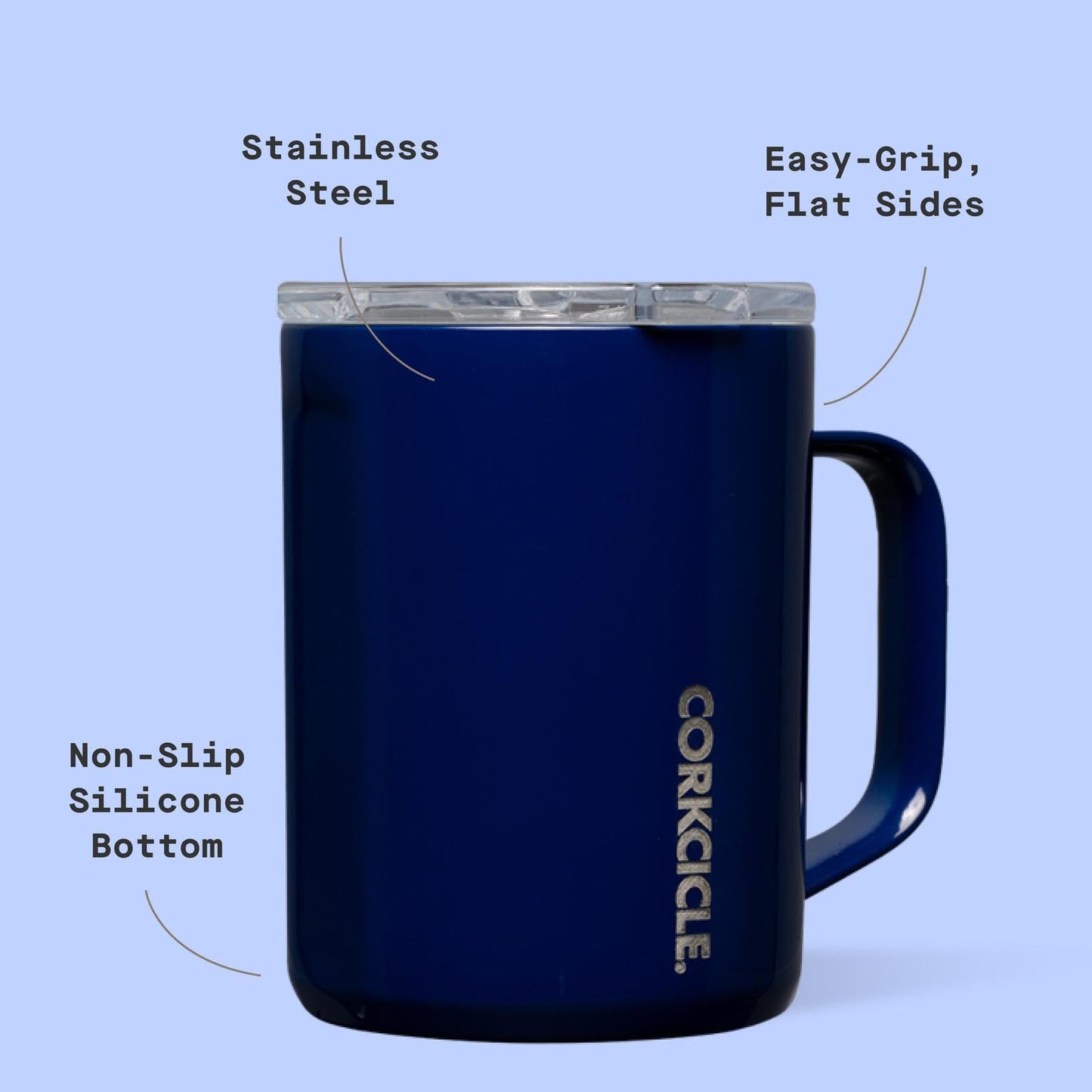 Corkcicle Classic 16 oz Triple-Insulated Stainless Steel Mug