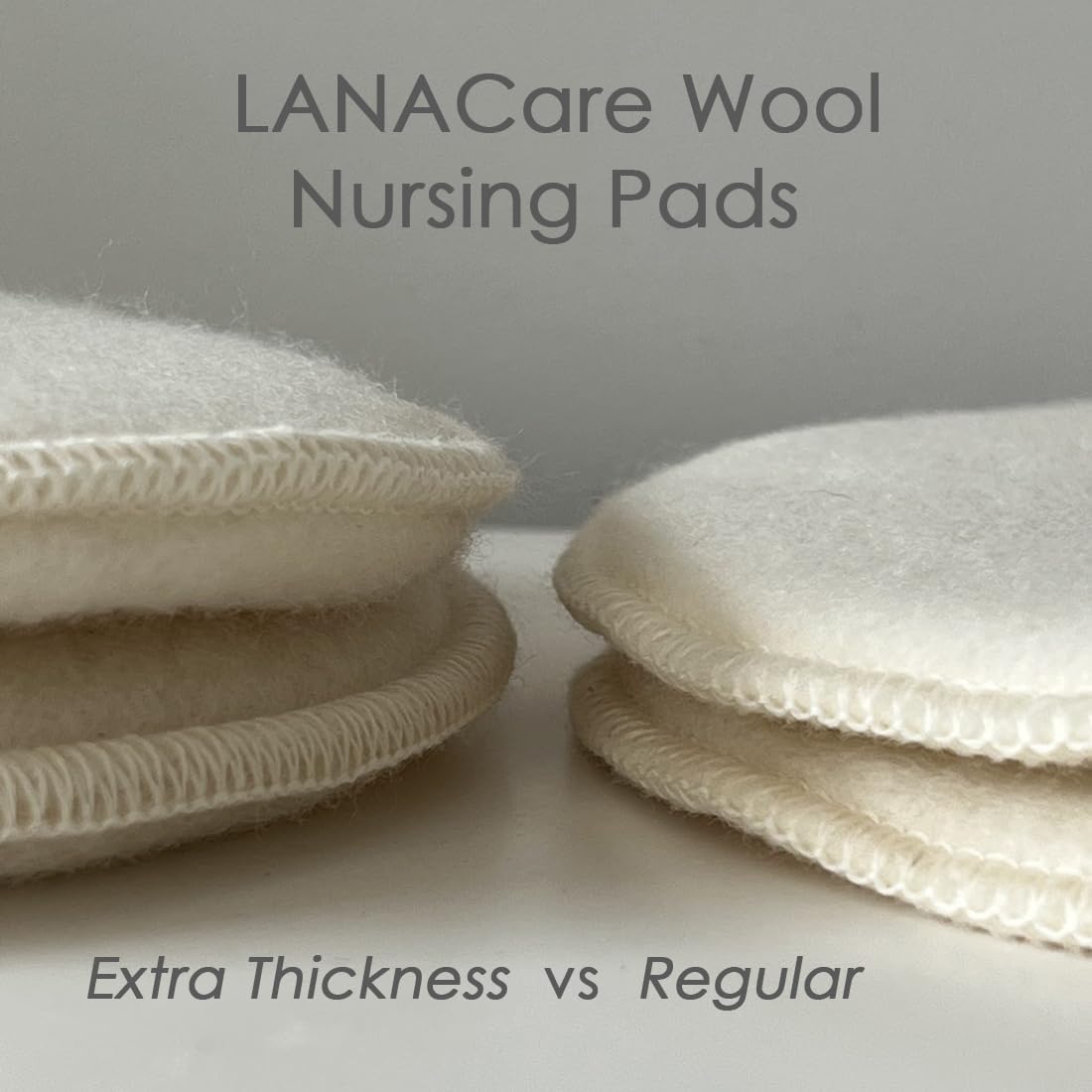 LANACare Soothingly Soft Organic Merino Wool Nursing Pads (5-Inch)