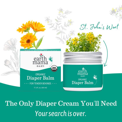 Earth Mama Organic Diaper Balm: Zinc-Free Botanical Purity