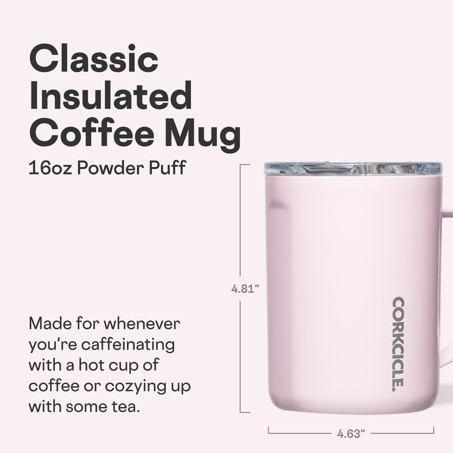 Corkcicle Classic 16 oz Triple-Insulated Stainless Steel Mug
