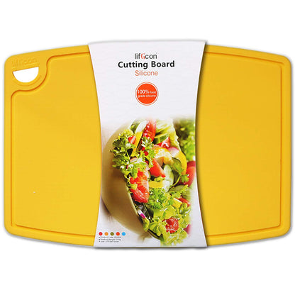 Liflicon 12.6'' x 9.1'' Thick Silicone Cutting Board: Non-Toxic & Flexible.