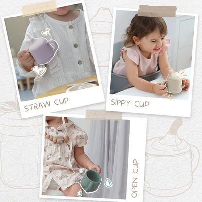 Moonkie 3-in-1 Food-Grade Silicone Training Cup (4 oz)