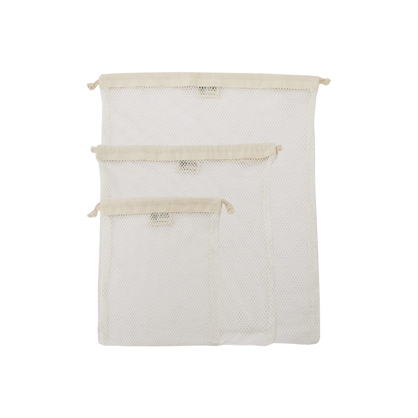 Simple Ecology GOTS Certified Organic Cotton Mesh Laundry Bags (Set of 3)