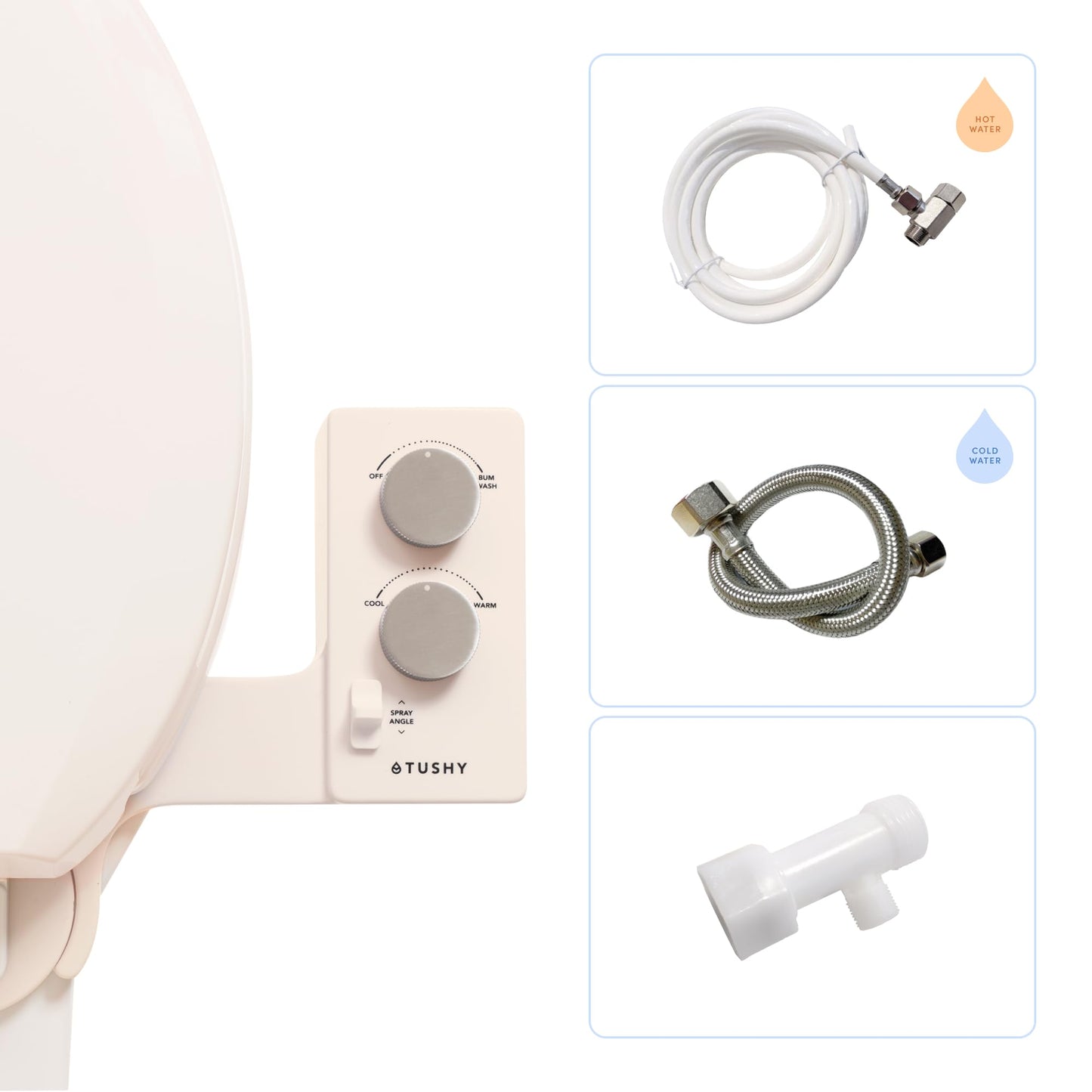 TUSHY 3.0 Spa Bidet Attachment: Cool to Warm Water Cleaning